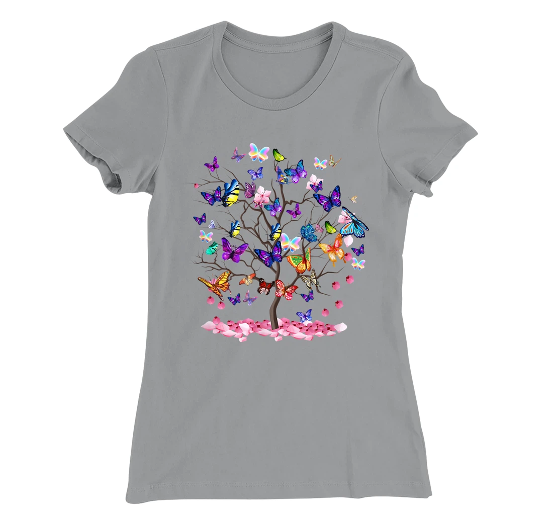 Womens Butterfly Colorful Vibrant Artwork - Butterflies T-Shirt, Kid T-Shirt and Women T-Shirt