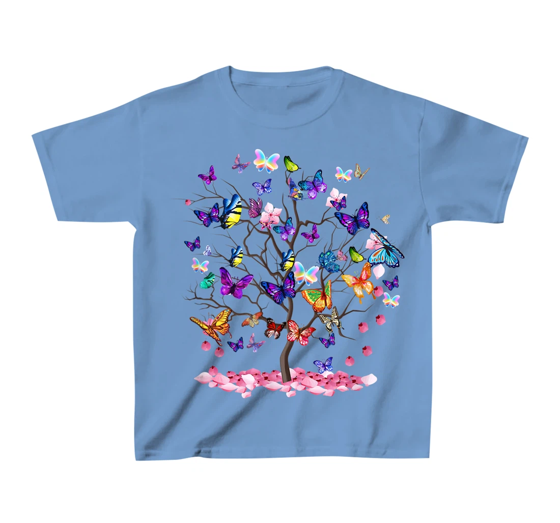 Womens Butterfly Colorful Vibrant Artwork - Butterflies T-Shirt, Kid T-Shirt and Women T-Shirt