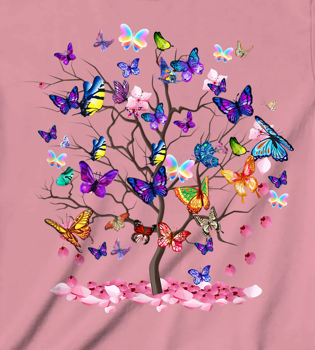 Womens Butterfly Colorful Vibrant Artwork - Butterflies T-Shirt, Kid T-Shirt and Women T-Shirt
