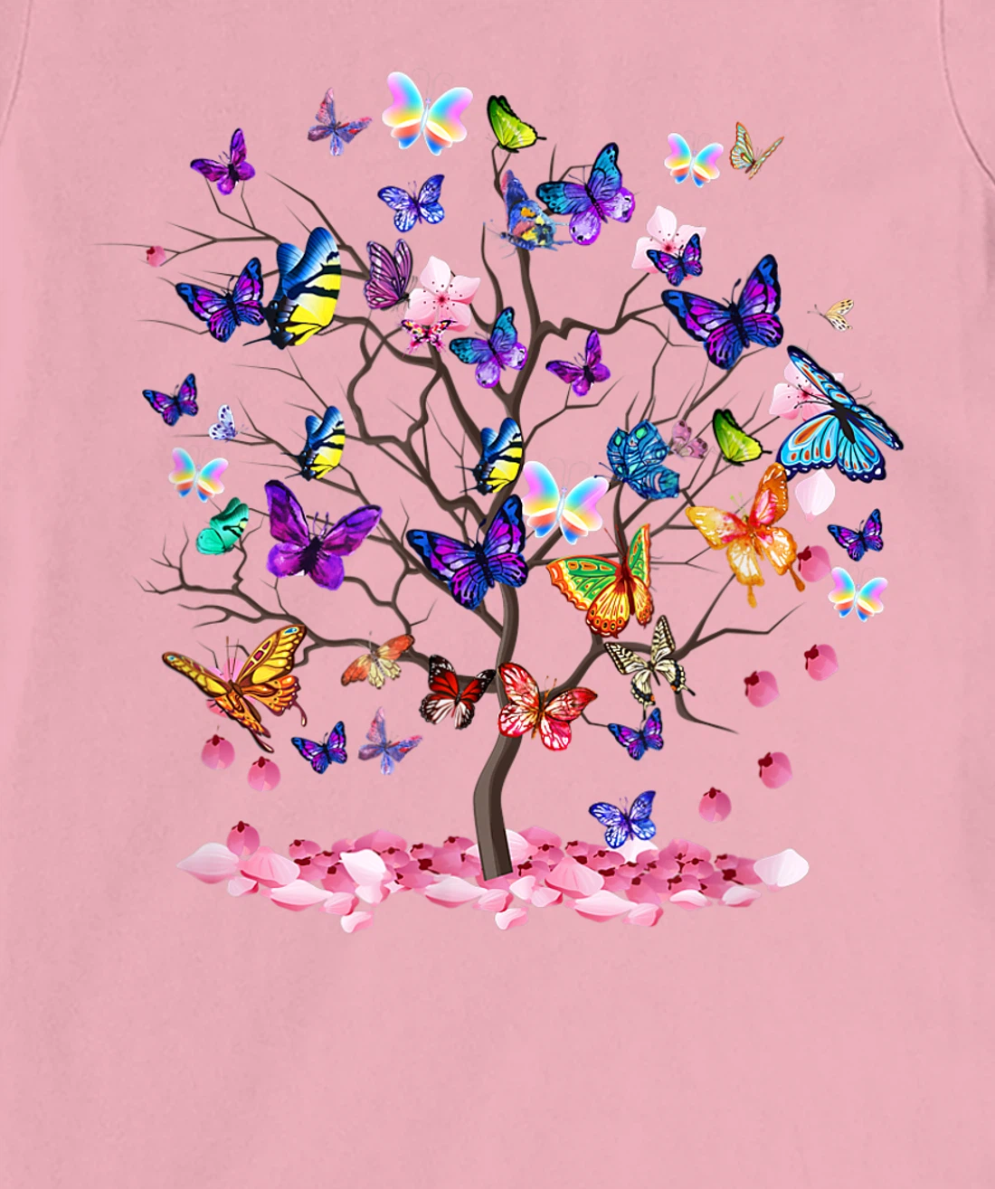 Womens Butterfly Colorful Vibrant Artwork - Butterflies T-Shirt, Kid T-Shirt and Women T-Shirt