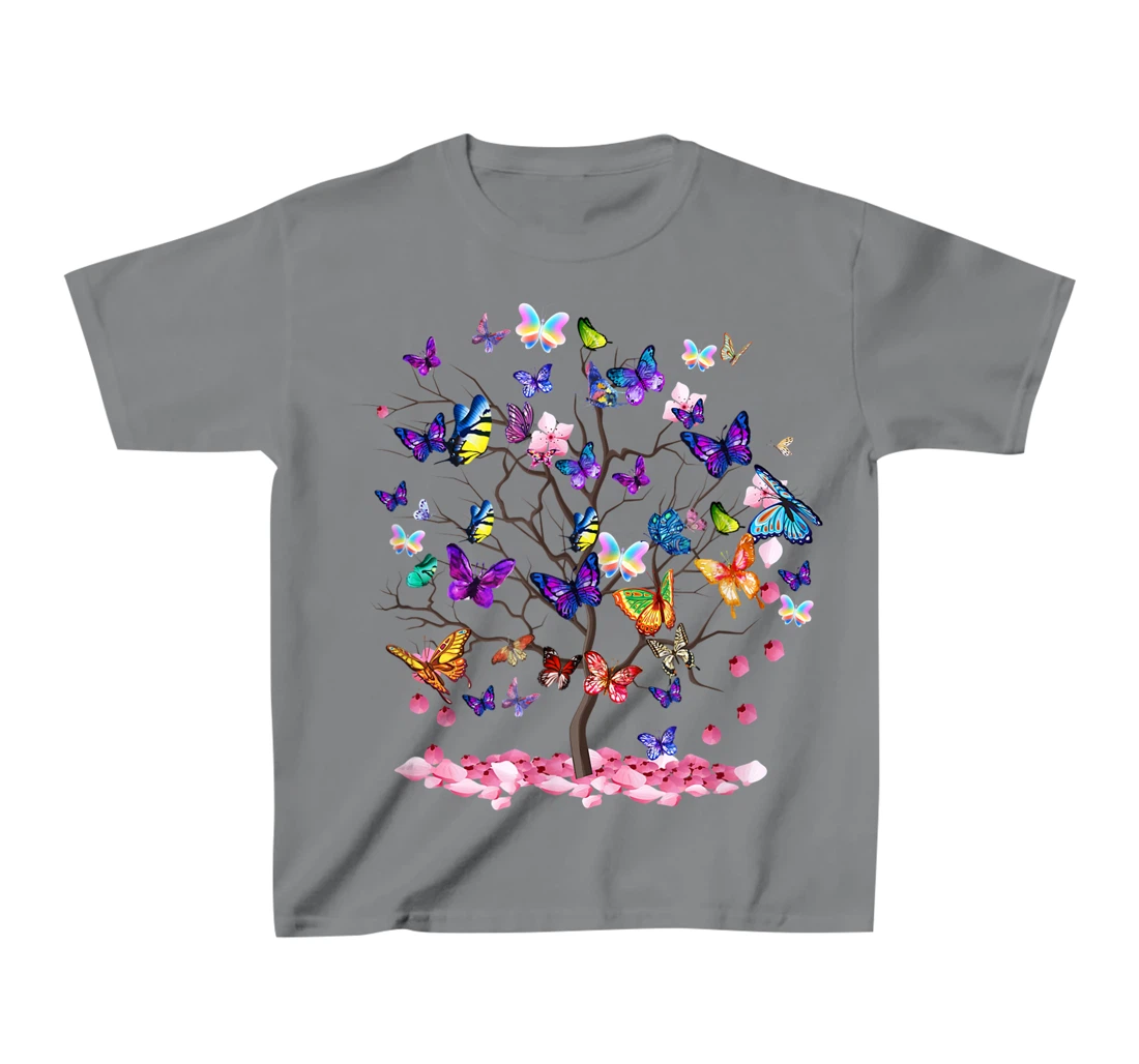 Womens Butterfly Colorful Vibrant Artwork - Butterflies T-Shirt, Kid T-Shirt and Women T-Shirt