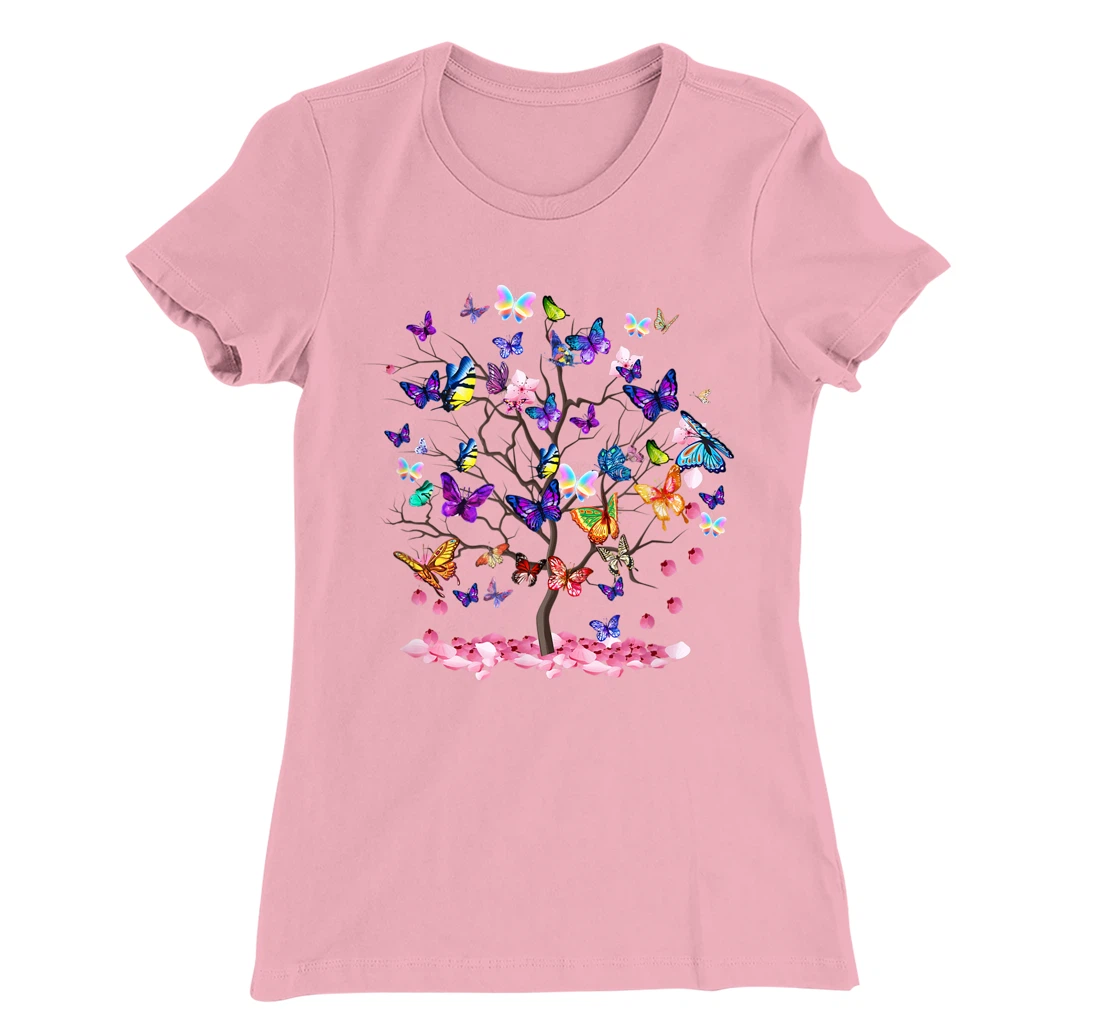 Womens Butterfly Colorful Vibrant Artwork - Butterflies T-Shirt, Kid T-Shirt and Women T-Shirt