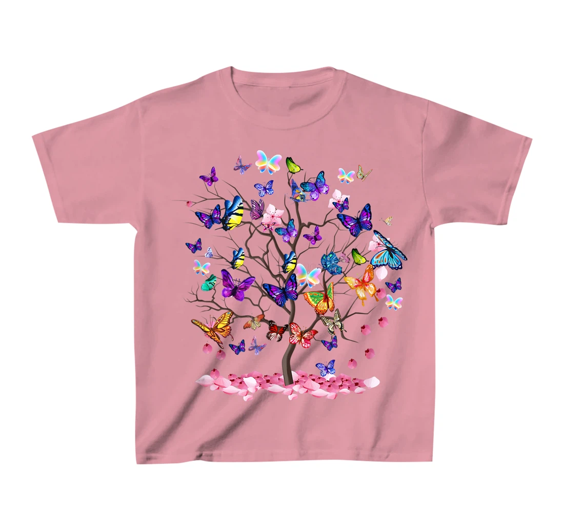 Womens Butterfly Colorful Vibrant Artwork - Butterflies T-Shirt, Kid T-Shirt and Women T-Shirt