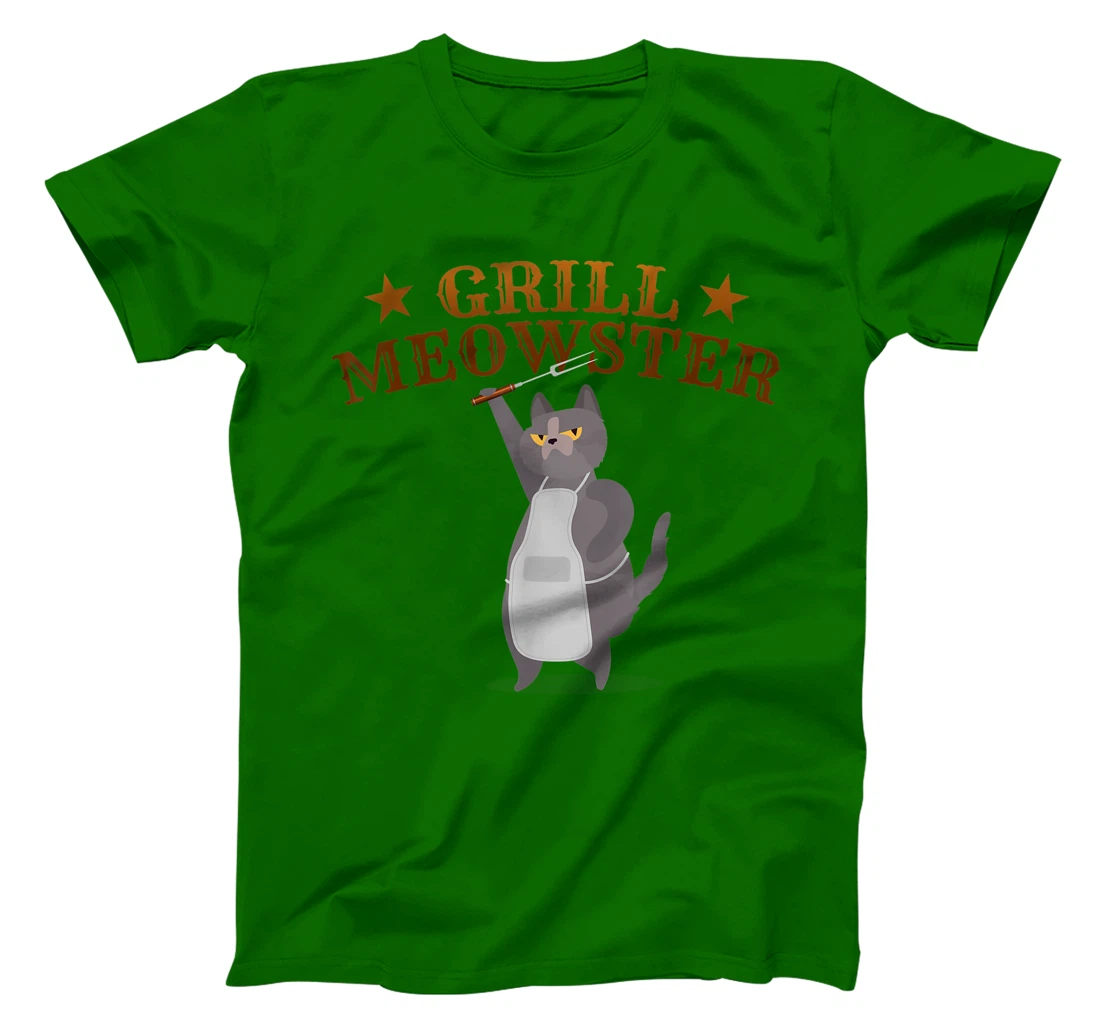 Womens Grill Meowster BBQ Barbecue Grilling Gifts for Grill Master T-Shirt, Kid T-Shirt and Women T-Shirt
