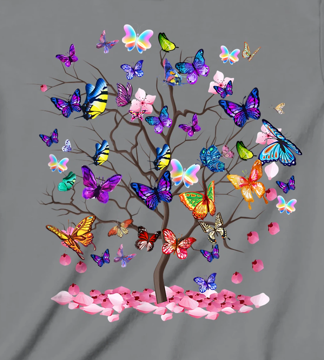 Womens Butterfly Colorful Vibrant Artwork - Butterflies T-Shirt, Kid T-Shirt and Women T-Shirt