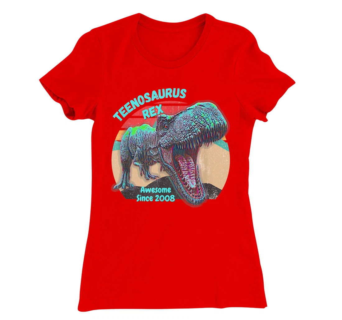 Teenosaurus - New Teenager - Awesome Since 2008 T-Shirt, Kid T-Shirt and Women T-Shirt