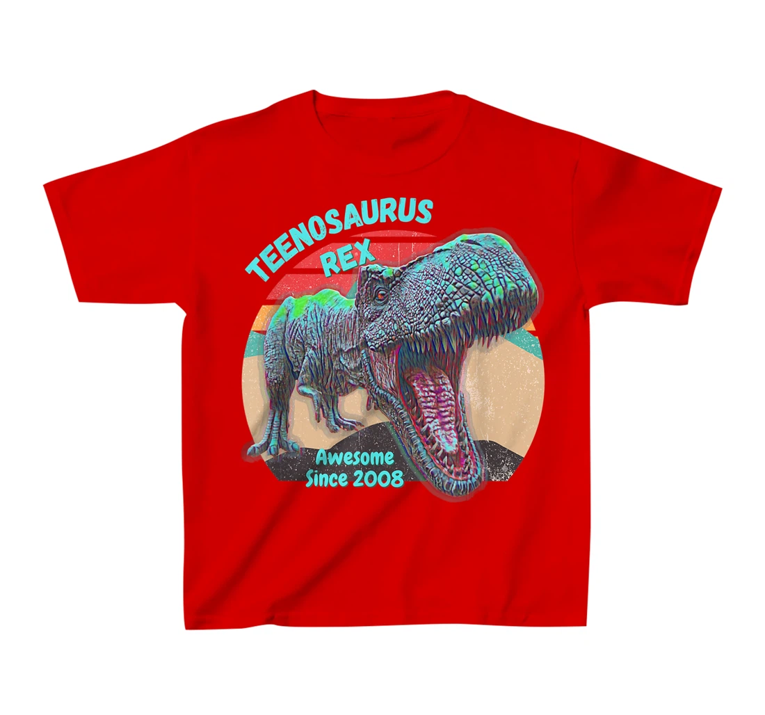 Teenosaurus - New Teenager - Awesome Since 2008 T-Shirt, Kid T-Shirt and Women T-Shirt