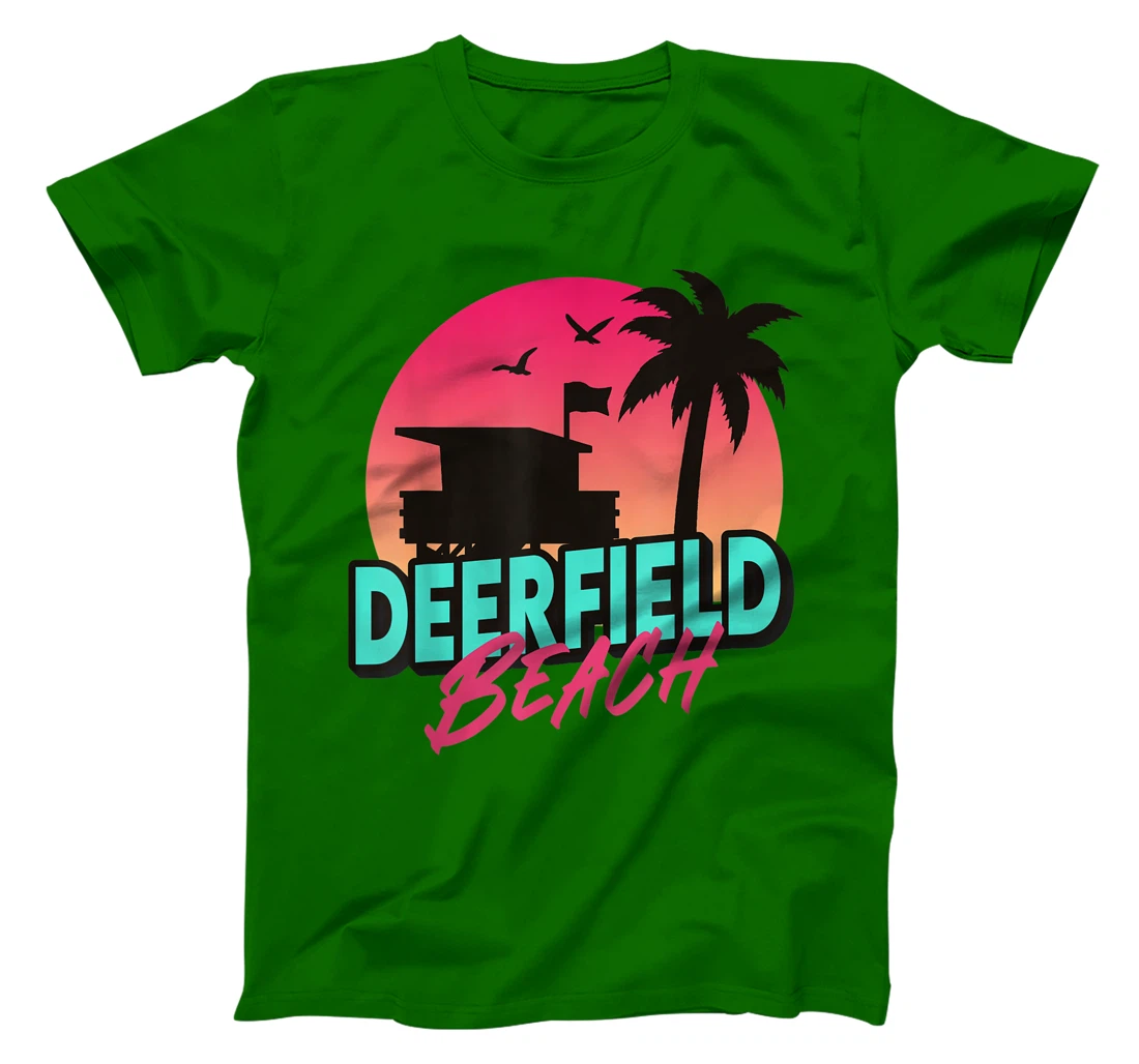 Womens Vintage Deerfield Beach Florida Palm Trees FL 80s 90s T-Shirt, Kid T-Shirt and Women T-Shirt