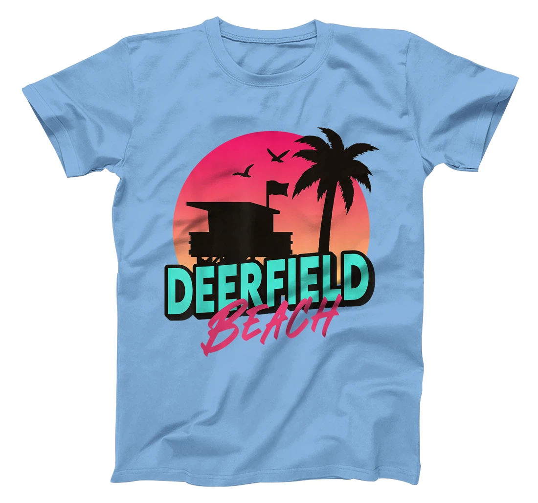 Womens Vintage Deerfield Beach Florida Palm Trees FL 80s 90s T-Shirt, Kid T-Shirt and Women T-Shirt