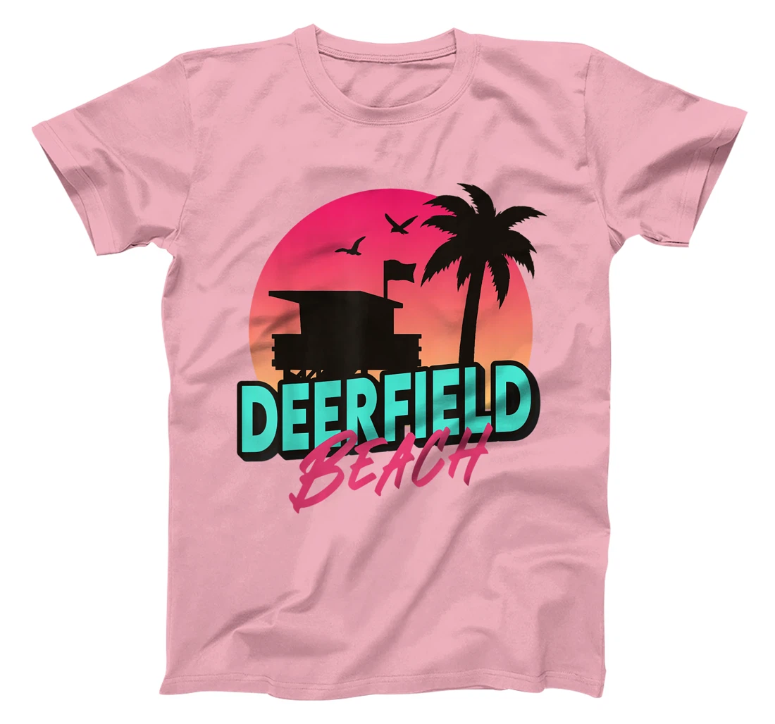 Womens Vintage Deerfield Beach Florida Palm Trees FL 80s 90s T-Shirt, Kid T-Shirt and Women T-Shirt