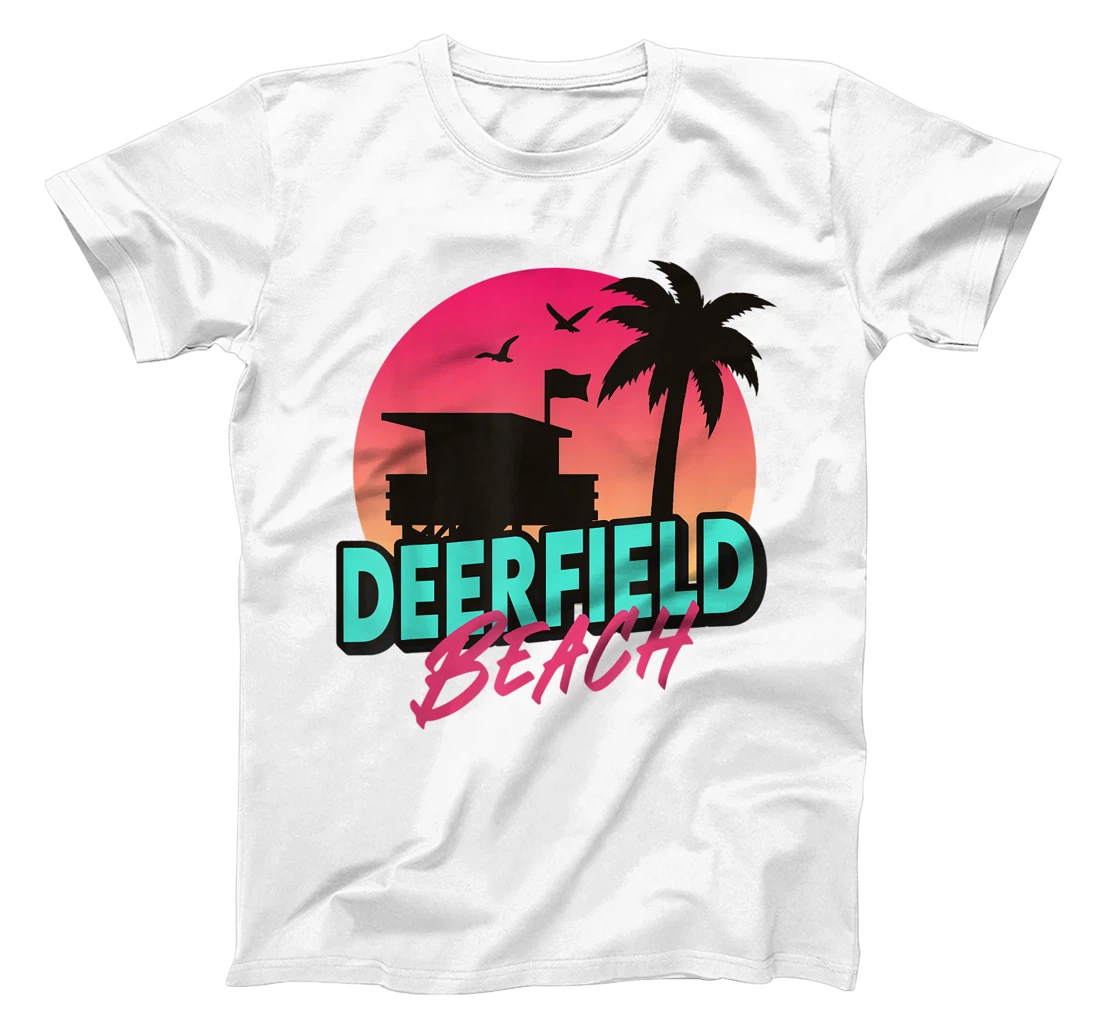 Womens Vintage Deerfield Beach Florida Palm Trees FL 80s 90s T-Shirt, Kid T-Shirt and Women T-Shirt