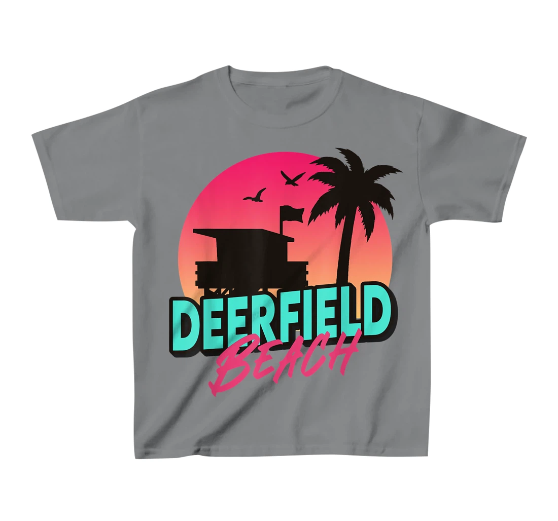 Womens Vintage Deerfield Beach Florida Palm Trees FL 80s 90s T-Shirt, Kid T-Shirt and Women T-Shirt