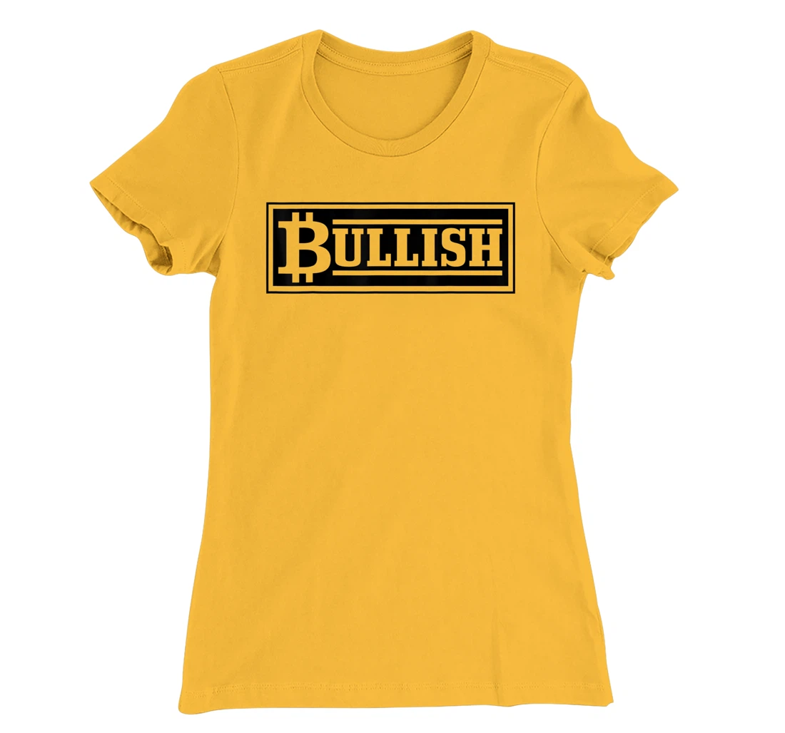Bitcoin Bull Vintage Logo HODL Investor Trader BTC Gift T-Shirt, Women T-Shirt