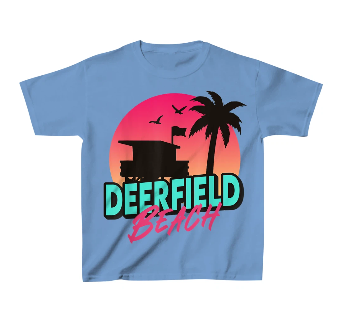 Womens Vintage Deerfield Beach Florida Palm Trees FL 80s 90s T-Shirt, Kid T-Shirt and Women T-Shirt