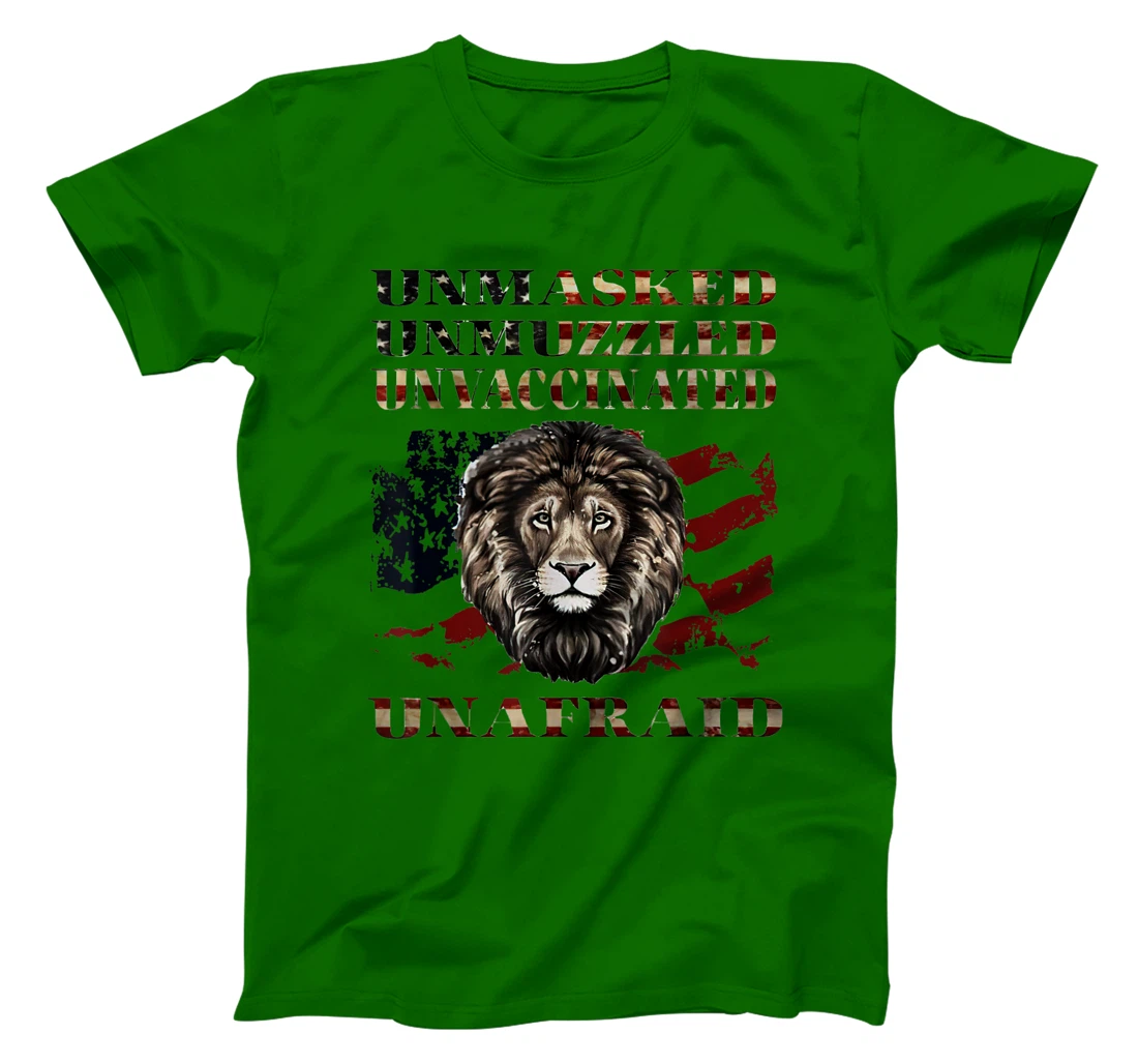 Womens Unmasked Unmuzzled Unvaccinated Unafraid T-Shirt, Women T-Shirt