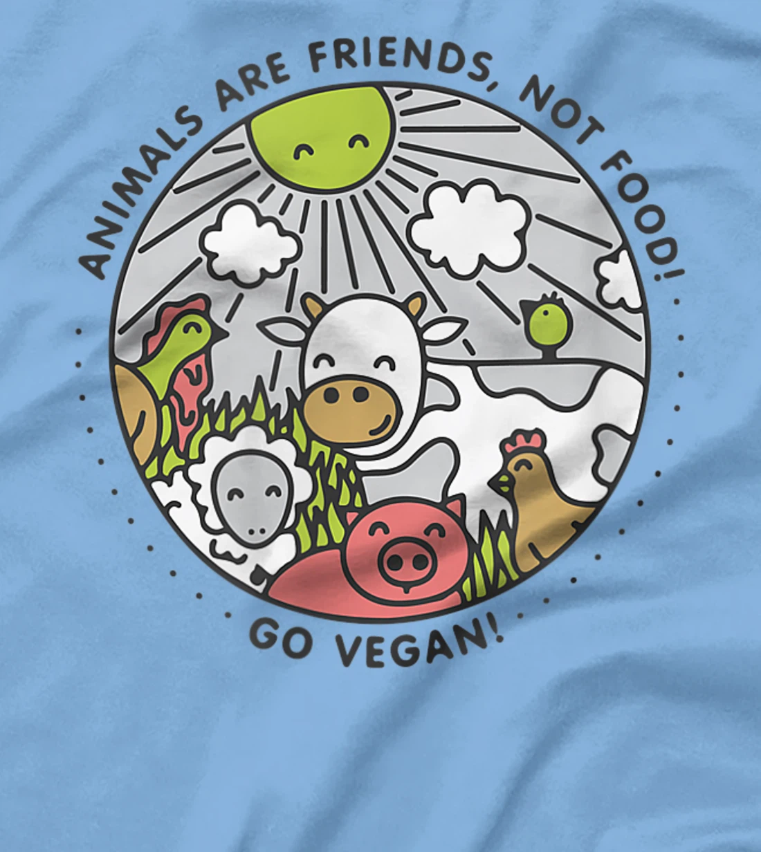 Womens ANIMALS ARE FRIENDS NOT FOOD T-Shirt, Women T-Shirt, Vegan Vegetarian Shirt T-Shirt, Women T-Shirt