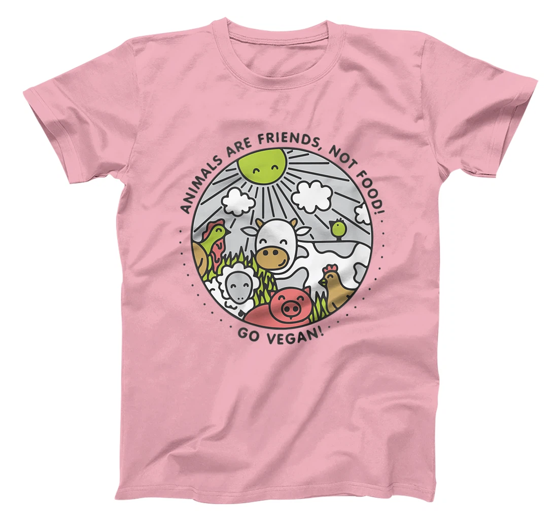 Womens ANIMALS ARE FRIENDS NOT FOOD T-Shirt, Women T-Shirt, Vegan Vegetarian Shirt T-Shirt, Women T-Shirt