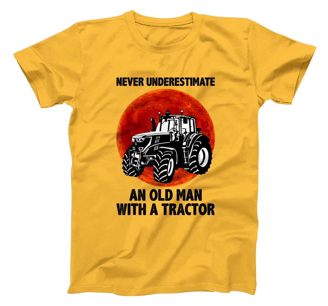 Womens Never Underestimate an Old Man with A Tractor T-Shirt, Women T-Shirt