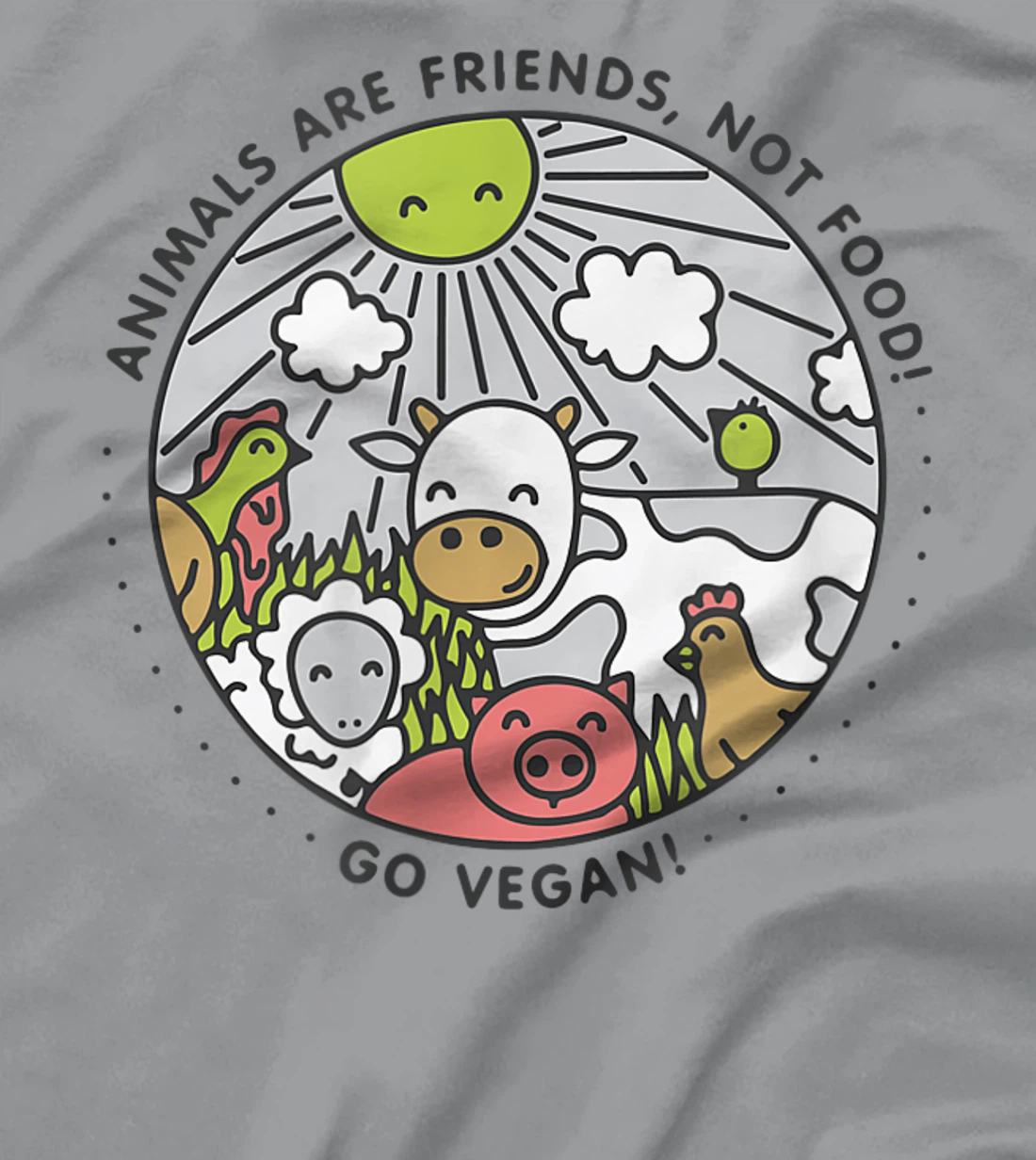 Womens ANIMALS ARE FRIENDS NOT FOOD T-Shirt, Women T-Shirt, Vegan Vegetarian Shirt T-Shirt, Women T-Shirt