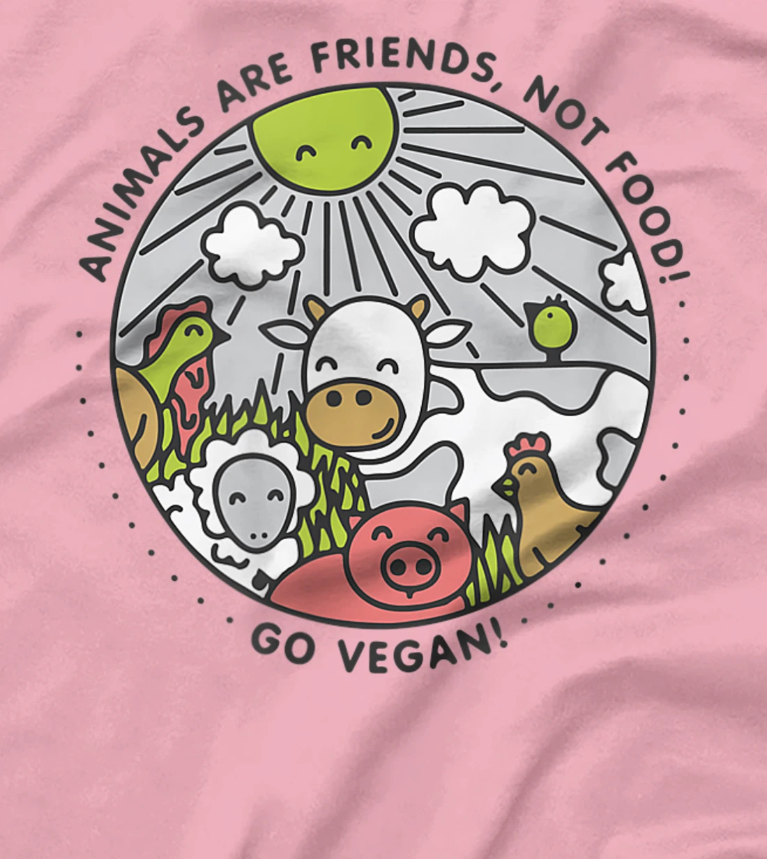 Womens ANIMALS ARE FRIENDS NOT FOOD T-Shirt, Women T-Shirt, Vegan Vegetarian Shirt T-Shirt, Women T-Shirt
