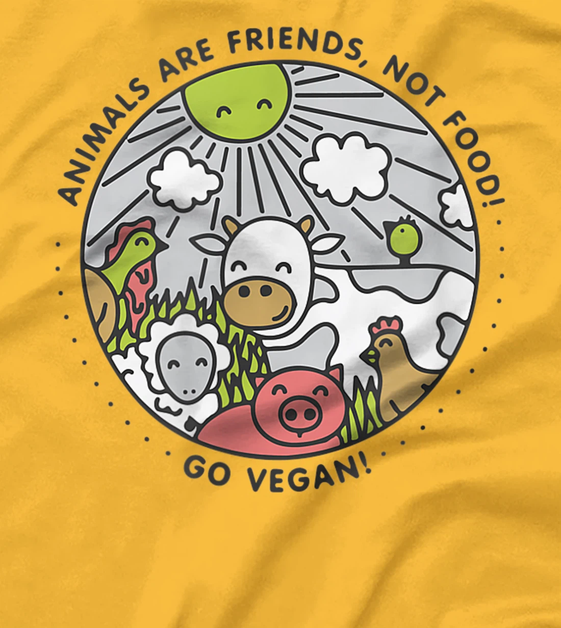 Womens ANIMALS ARE FRIENDS NOT FOOD T-Shirt, Women T-Shirt, Vegan Vegetarian Shirt T-Shirt, Women T-Shirt