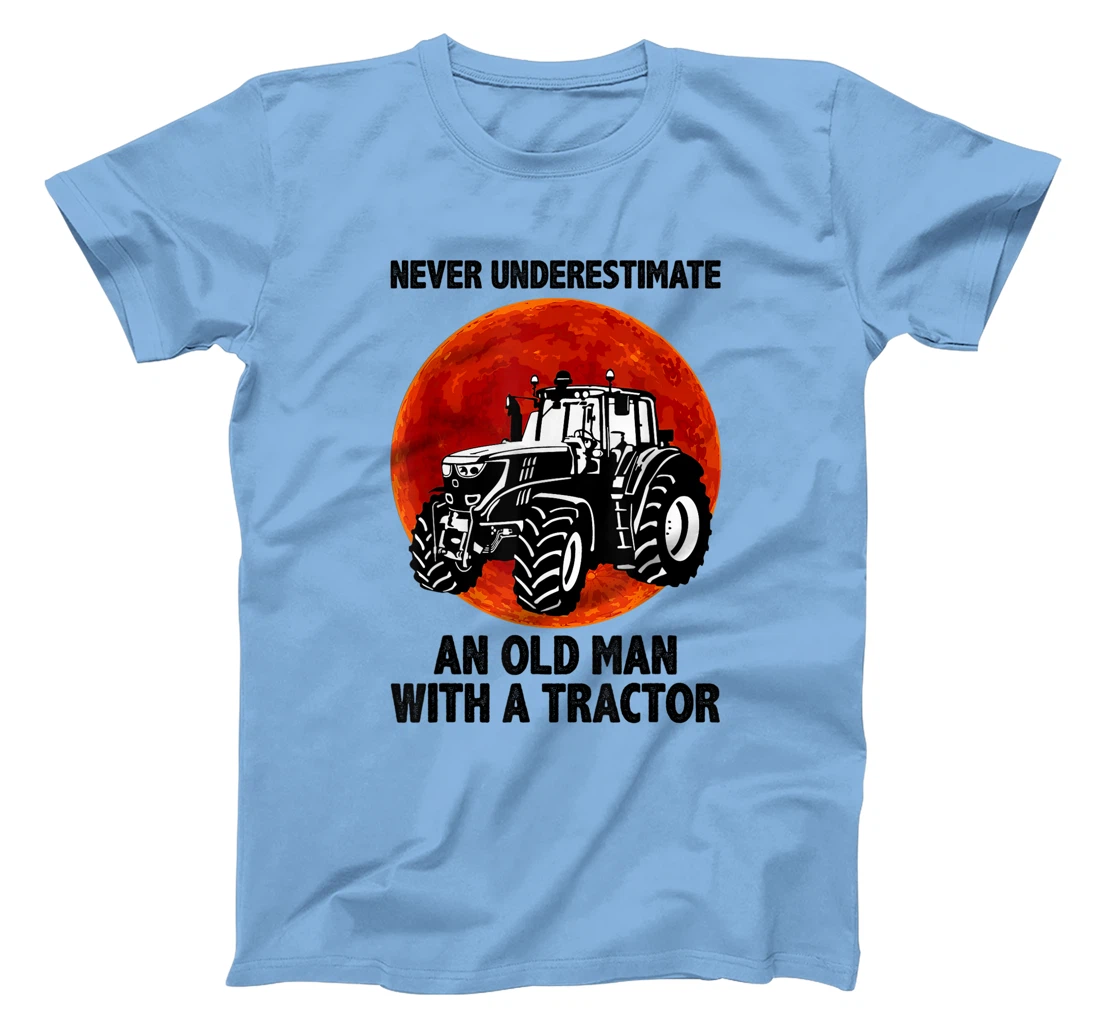 Womens Never Underestimate an Old Man with A Tractor T-Shirt, Women T-Shirt