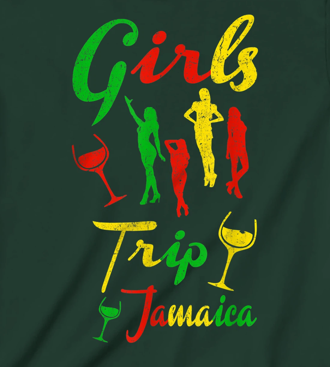 Jamaica Girls Trip Jamaican summer Vacation Reggae Gift T-Shirt, Kid T-Shirt and Women T-Shirt
