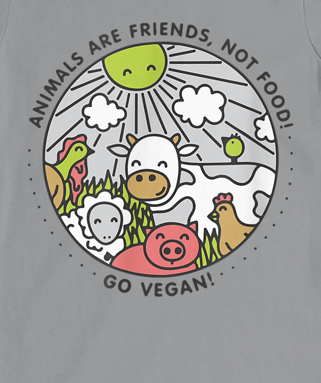 Womens ANIMALS ARE FRIENDS NOT FOOD T-Shirt, Women T-Shirt, Vegan Vegetarian Shirt T-Shirt, Women T-Shirt