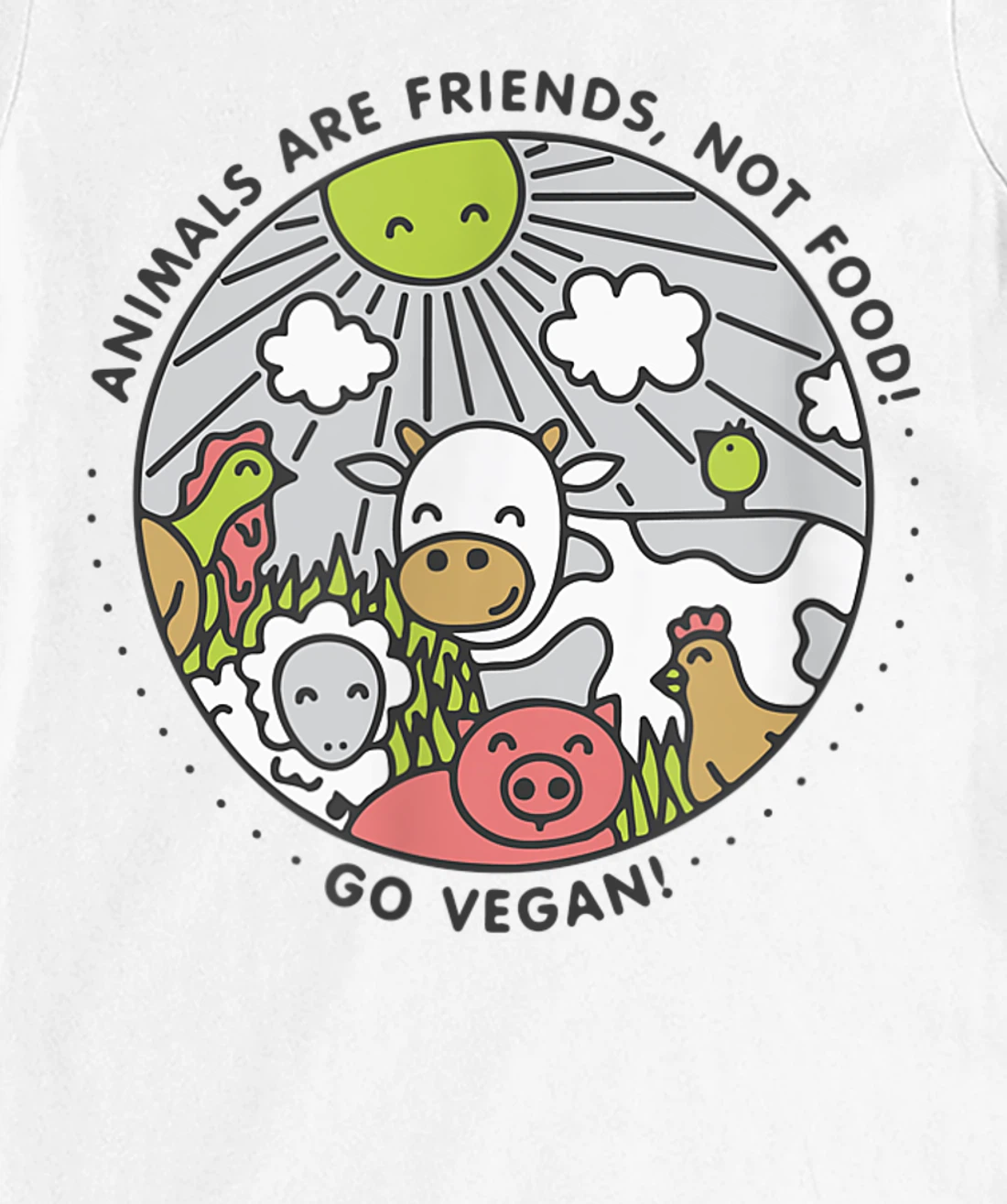 Womens ANIMALS ARE FRIENDS NOT FOOD T-Shirt, Women T-Shirt, Vegan Vegetarian Shirt T-Shirt, Women T-Shirt