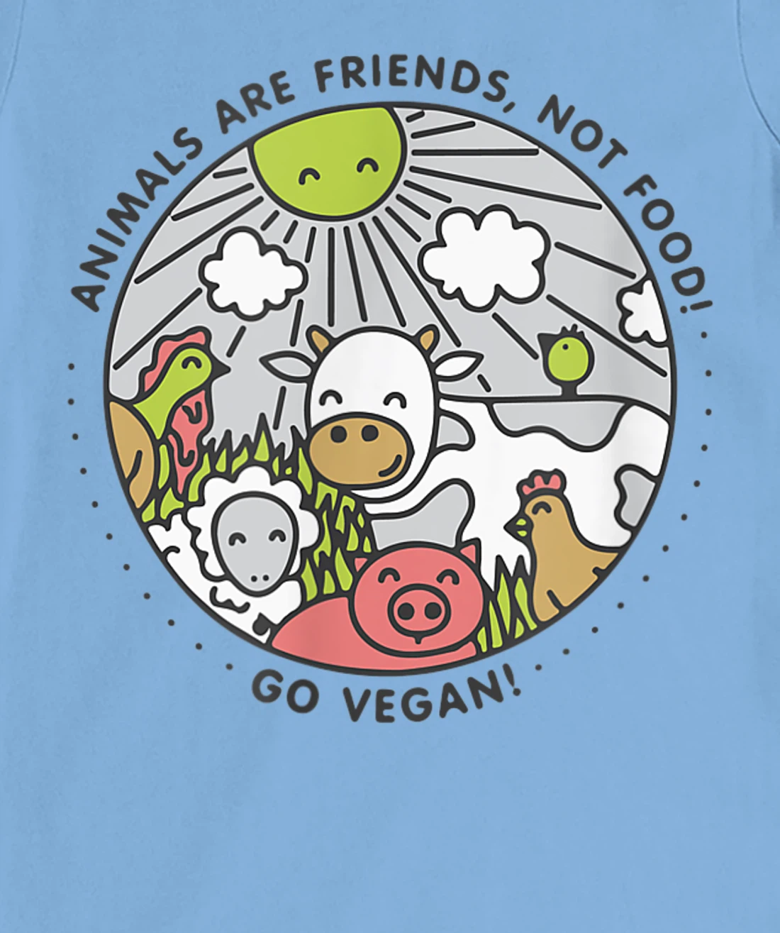 Womens ANIMALS ARE FRIENDS NOT FOOD T-Shirt, Women T-Shirt, Vegan Vegetarian Shirt T-Shirt, Women T-Shirt