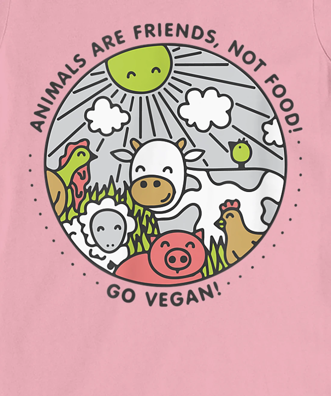 Womens ANIMALS ARE FRIENDS NOT FOOD T-Shirt, Women T-Shirt, Vegan Vegetarian Shirt T-Shirt, Women T-Shirt