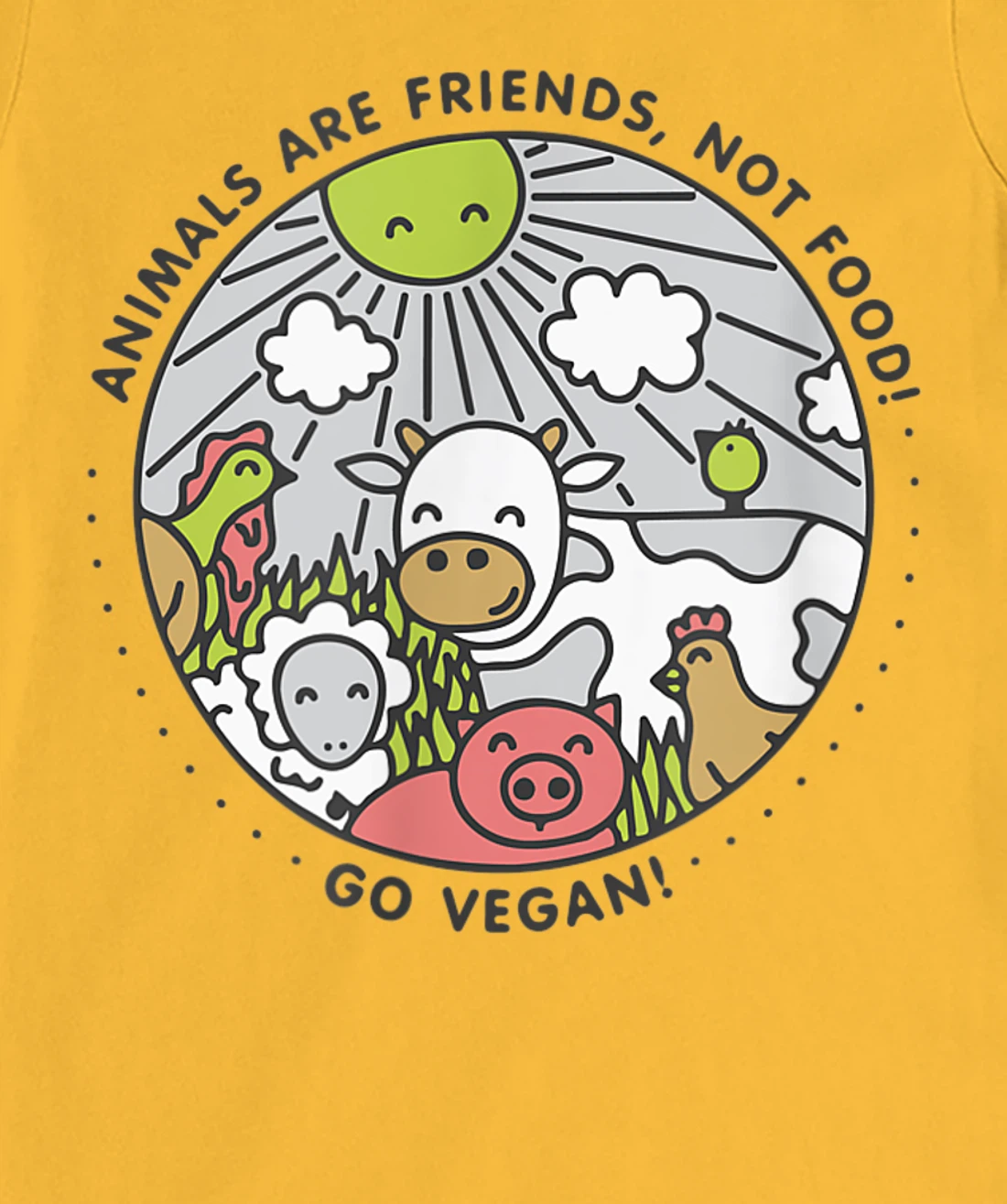 Womens ANIMALS ARE FRIENDS NOT FOOD T-Shirt, Women T-Shirt, Vegan Vegetarian Shirt T-Shirt, Women T-Shirt