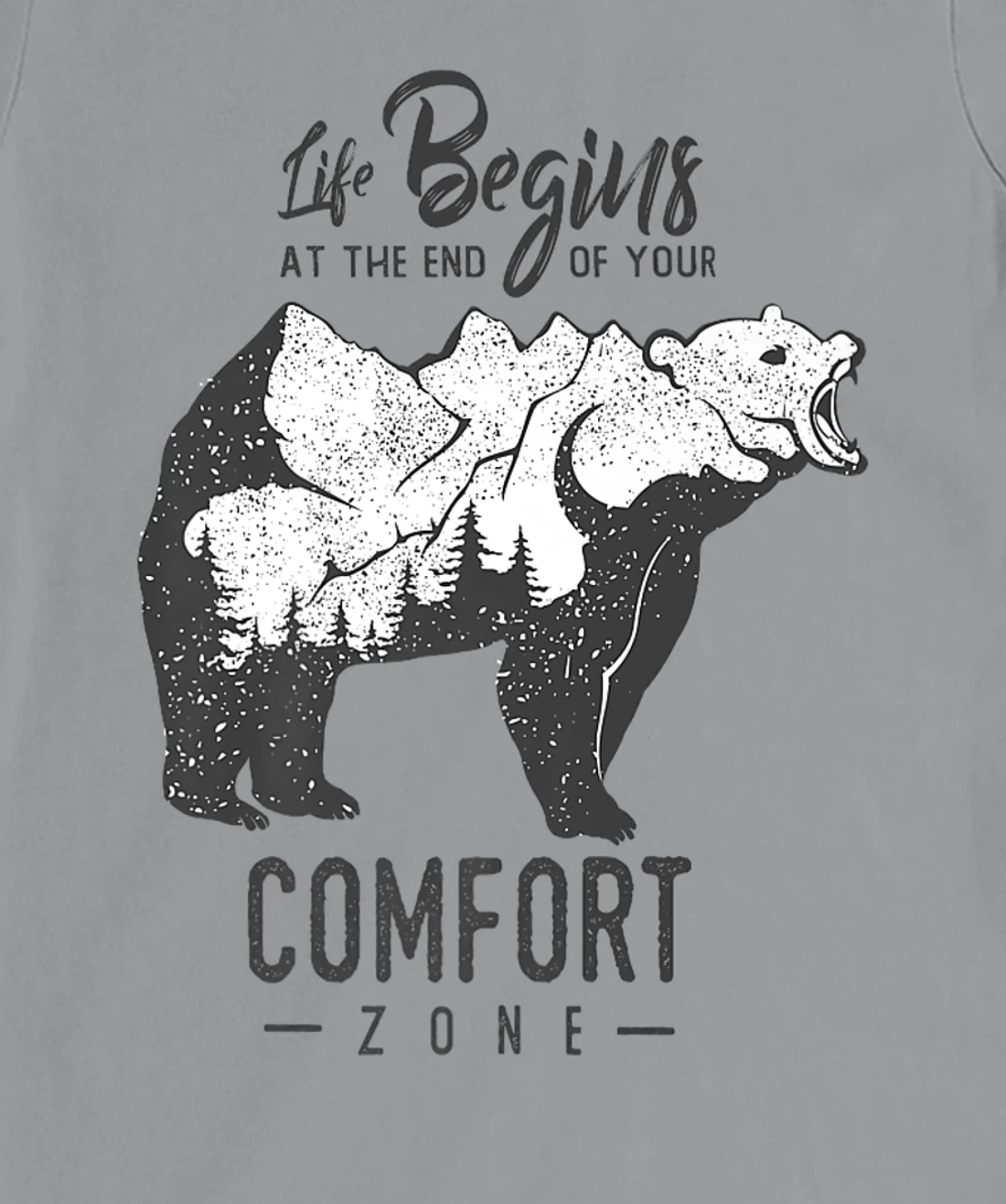 Womens Life Begins at The End of Your Comfort Zone T-Shirt, Women T-Shirt