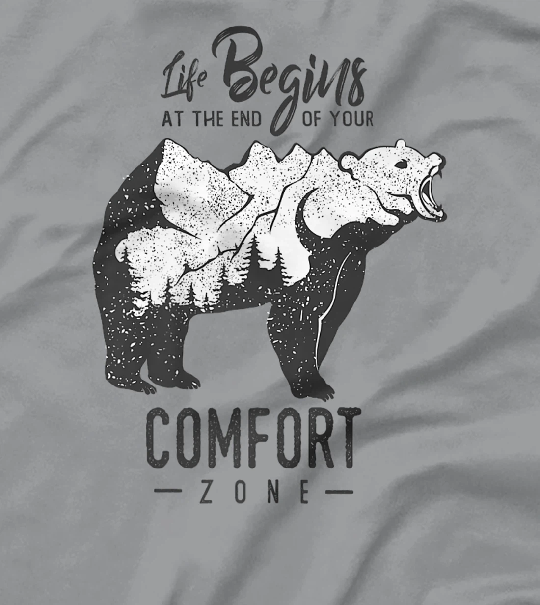 Womens Life Begins at The End of Your Comfort Zone T-Shirt, Women T-Shirt