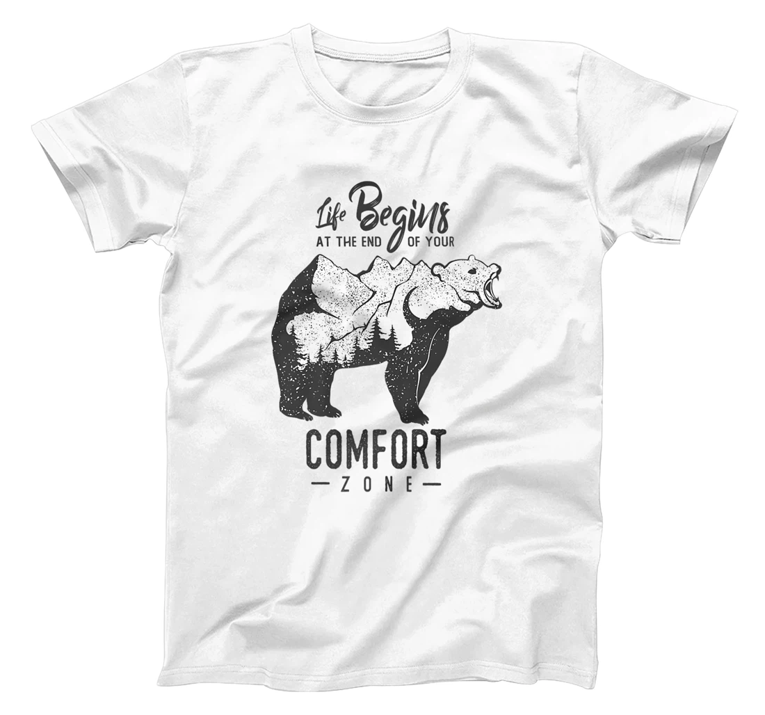 Womens Life Begins at The End of Your Comfort Zone T-Shirt, Women T-Shirt