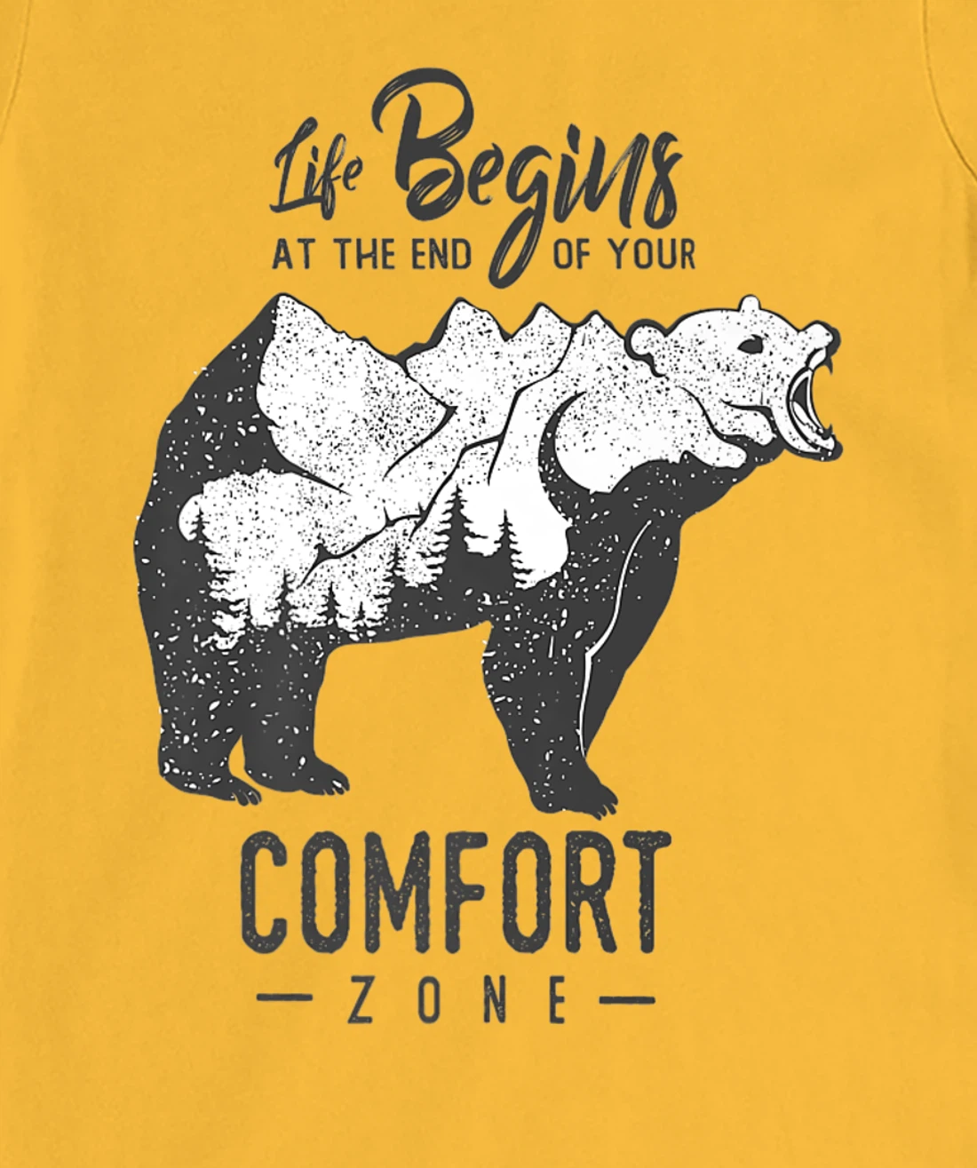 Womens Life Begins at The End of Your Comfort Zone T-Shirt, Women T-Shirt