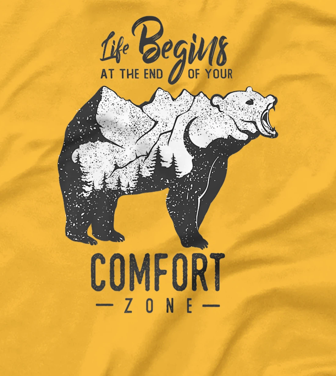 Womens Life Begins at The End of Your Comfort Zone T-Shirt, Women T-Shirt