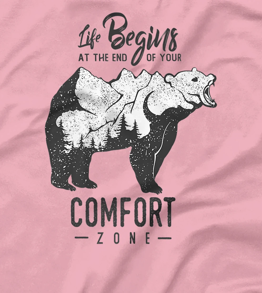 Womens Life Begins at The End of Your Comfort Zone T-Shirt, Women T-Shirt