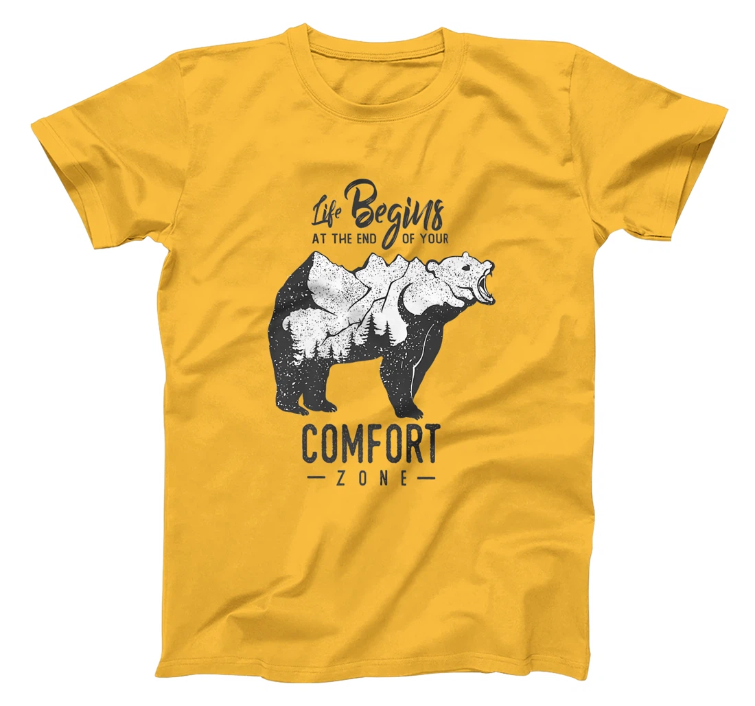 Womens Life Begins at The End of Your Comfort Zone T-Shirt, Women T-Shirt
