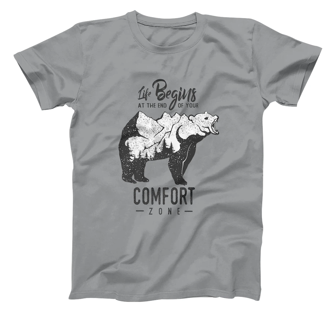 Womens Life Begins at The End of Your Comfort Zone T-Shirt, Women T-Shirt