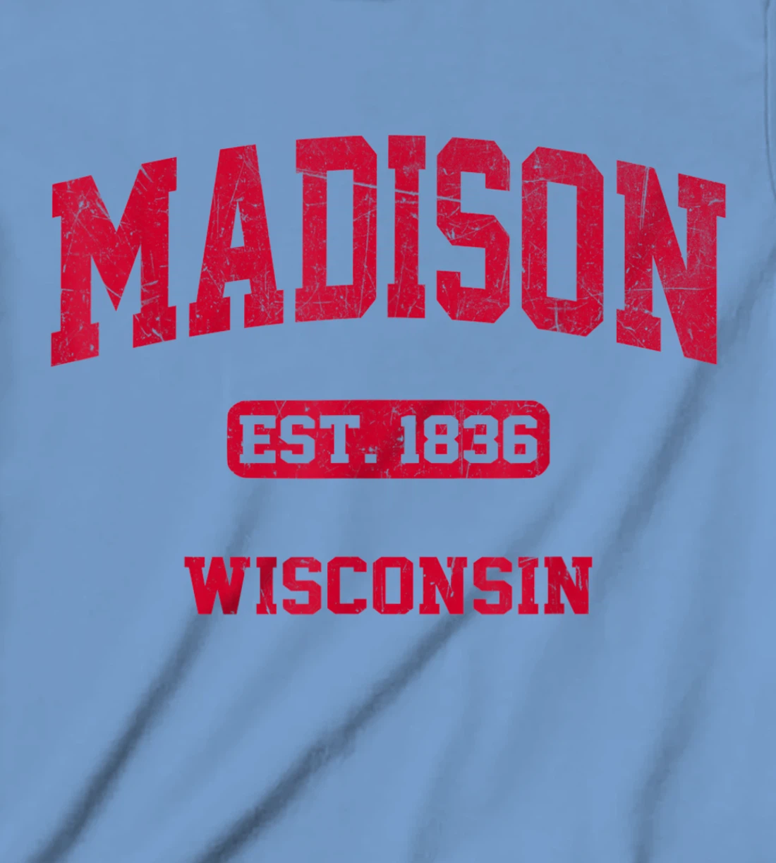 Womens Madison Wisconsin WI Vintage State Athletic Style T-Shirt, Kid T-Shirt and Women T-Shirt