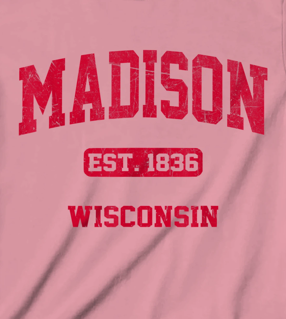 Womens Madison Wisconsin WI Vintage State Athletic Style T-Shirt, Kid T-Shirt and Women T-Shirt