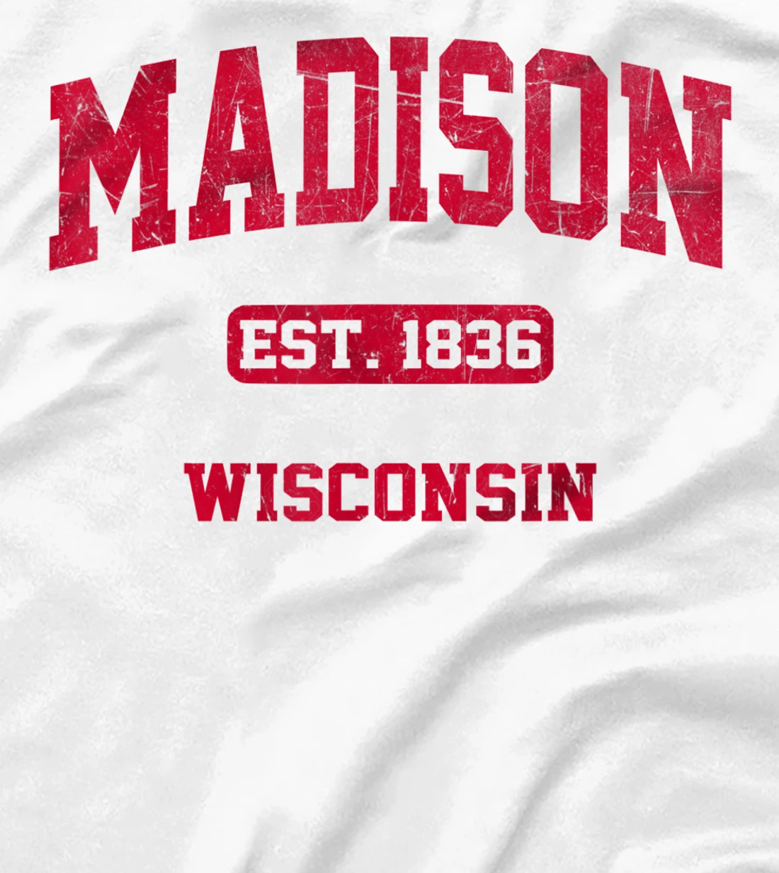 Womens Madison Wisconsin WI Vintage State Athletic Style T-Shirt, Kid T-Shirt and Women T-Shirt