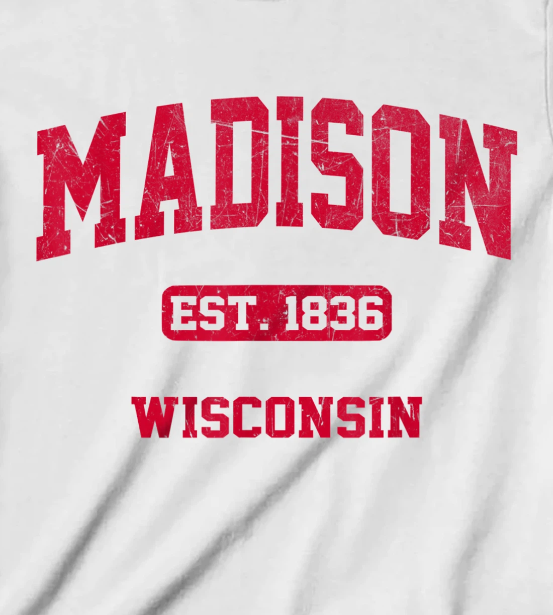 Womens Madison Wisconsin WI Vintage State Athletic Style T-Shirt, Kid T-Shirt and Women T-Shirt