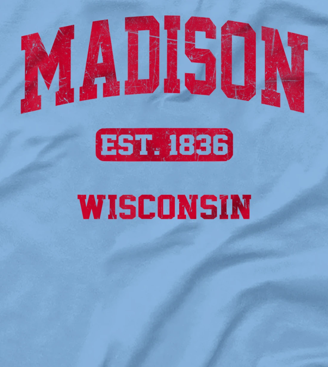 Womens Madison Wisconsin WI Vintage State Athletic Style T-Shirt, Kid T-Shirt and Women T-Shirt