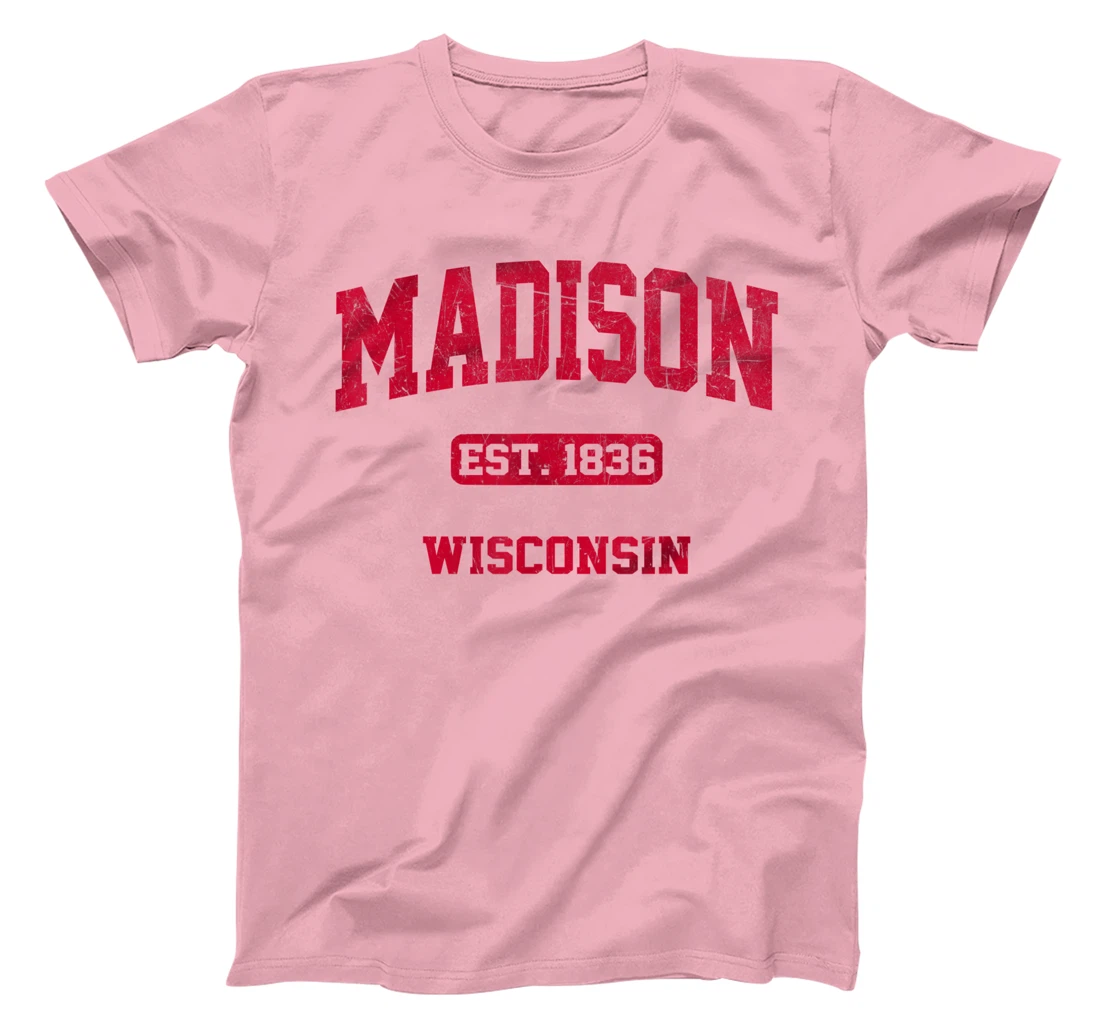 Womens Madison Wisconsin WI Vintage State Athletic Style T-Shirt, Kid T-Shirt and Women T-Shirt