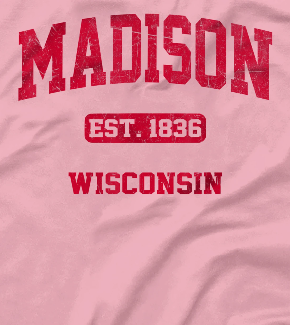 Womens Madison Wisconsin WI Vintage State Athletic Style T-Shirt, Kid T-Shirt and Women T-Shirt