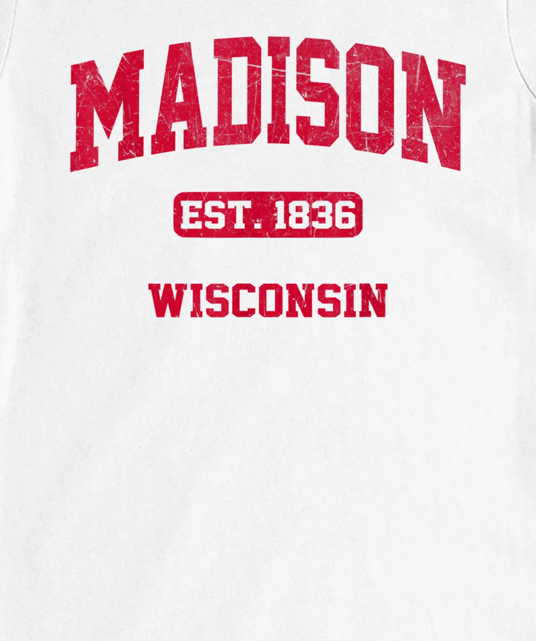 Womens Madison Wisconsin WI Vintage State Athletic Style T-Shirt, Kid T-Shirt and Women T-Shirt