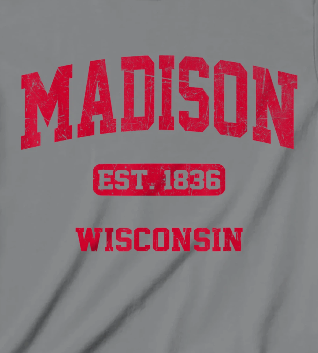 Womens Madison Wisconsin WI Vintage State Athletic Style T-Shirt, Kid T-Shirt and Women T-Shirt