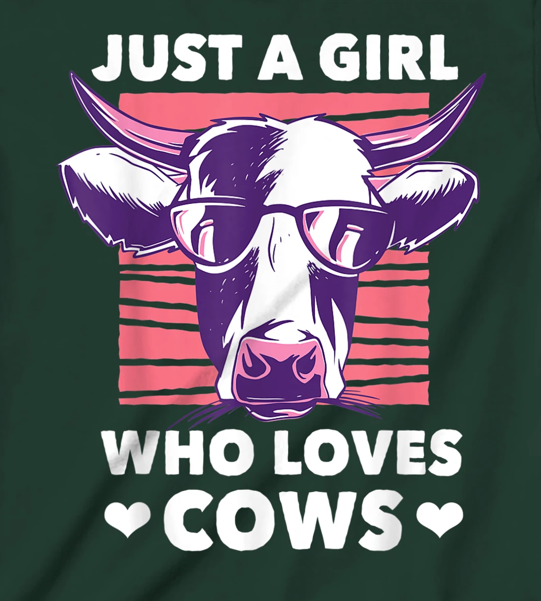 Just a Girl Who loves Cows Funny Livestock Farming T-Shirt, Kid T-Shirt and Women T-Shirt